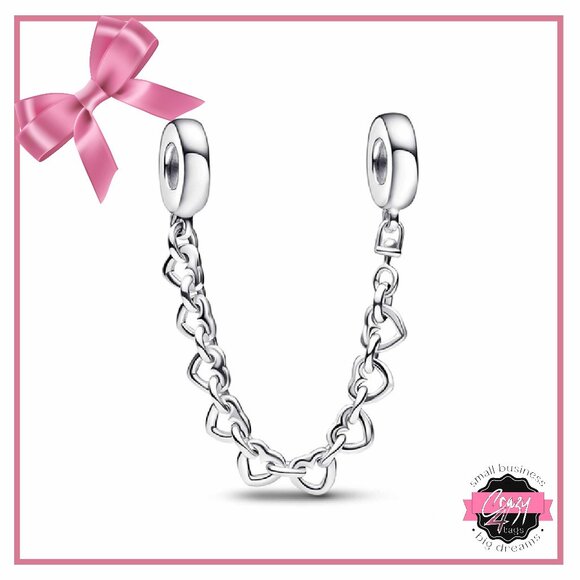 Linked Hearts Safety Chain - Picture 1 of 10